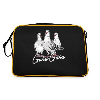 Pigeons voyageurs Guru Guru pigeons - Sac Retro - noir/or - Dos