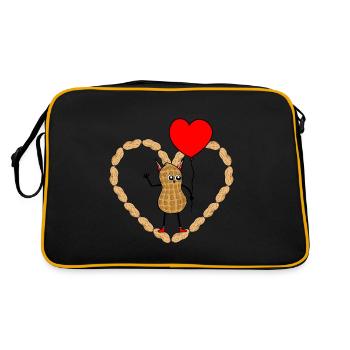 Heartfelt Peanut Devil Satan Heart Emotions - Retro Bag - black/gold - Back