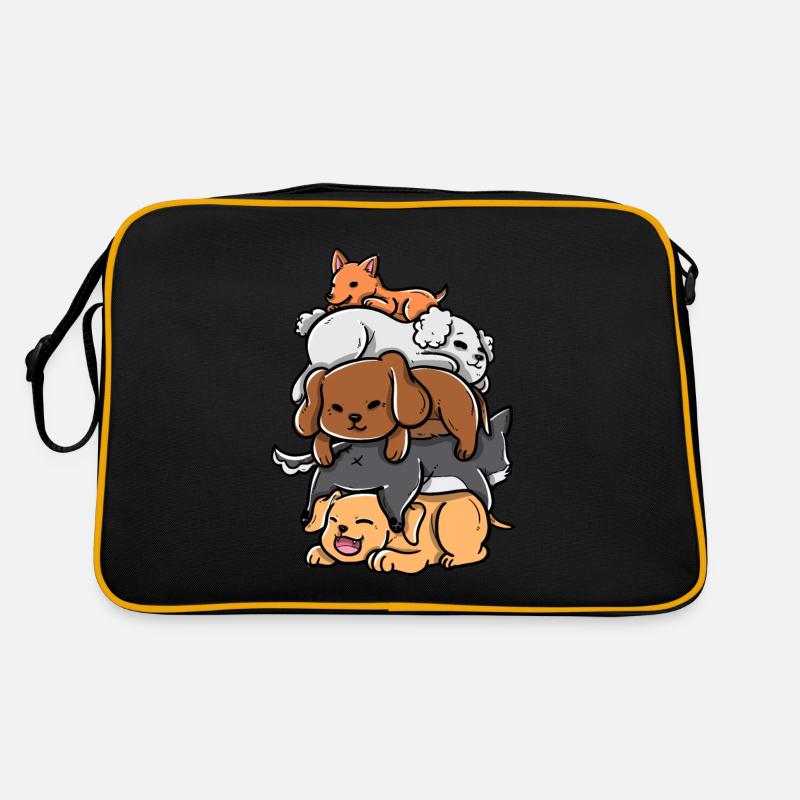 Sleeping Dogs Stack Anime Kawaii Puppy Retro Bag