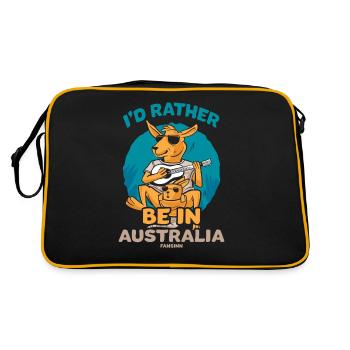 I'd Rather Be In Australia - Retro Bag - black/gold - Back