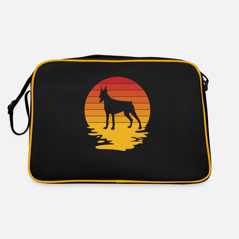 Dobermann Pinscher Dobermann Welpe Geschenk Retro Tasche