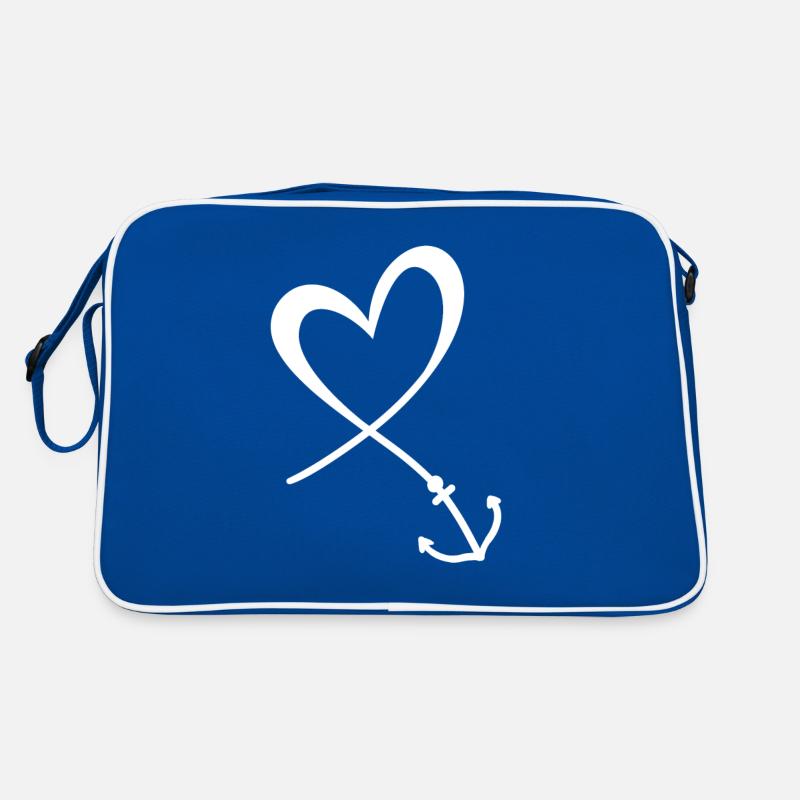 Ancre de cœur Sac Retro