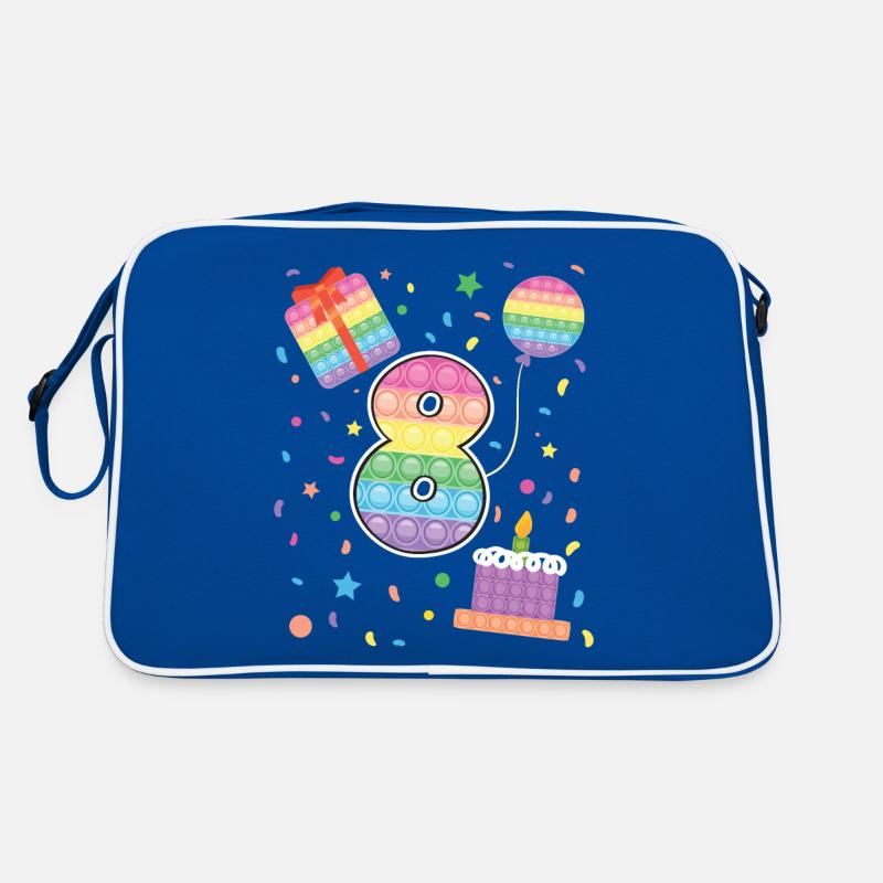 Pop It 8. Geburtstag Mädchen Jungen Fidget Retro Tasche