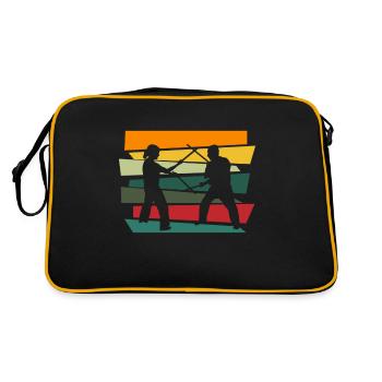 Eskrima Kali Arnis Escrima Sticks Arts Martiaux - Sac Retro - noir/or - Dos