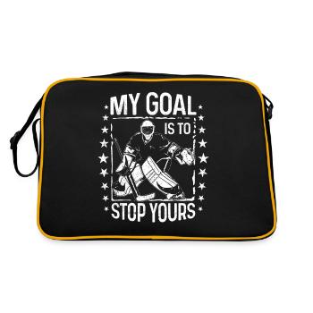 Ice Hockey Goalie Vintage - Retro Tasche - Schwarz/Gold - Hinten