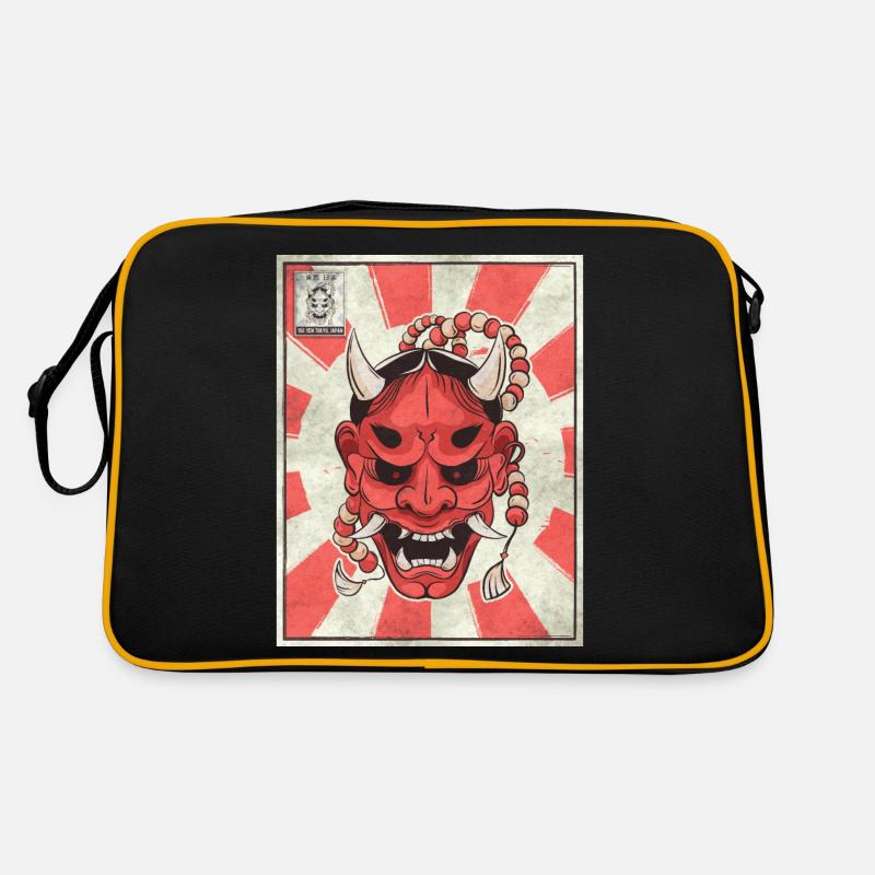 Timbre-poste japonais esthétique Demon Oni Mask Sac Retro
