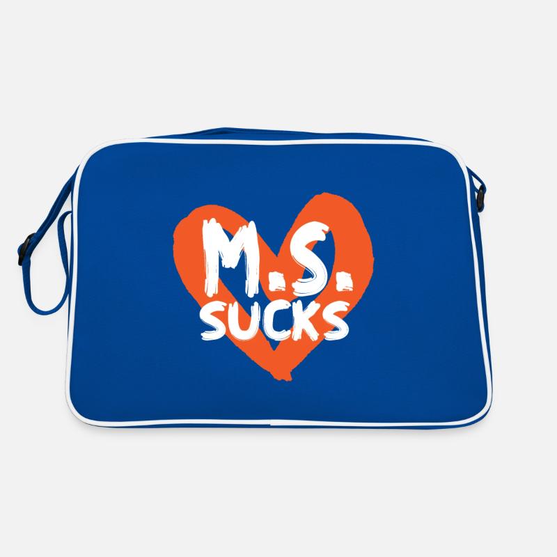MS saugt Multiple Sklerose Bewusstsein Retro Tasche