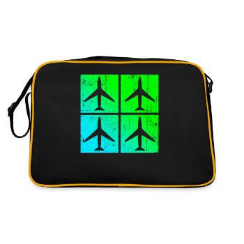 Airplane Airplane Lover Logo - Sac Retro - noir/or - Dos