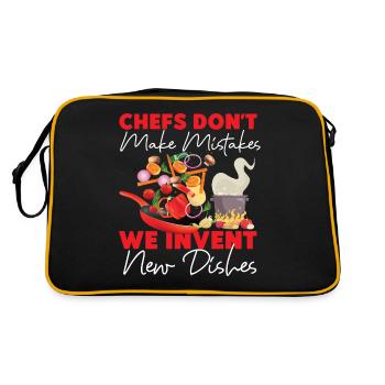 Cooking Cook Kitchen Chef Chefs - Retro Bag - black/gold - Back