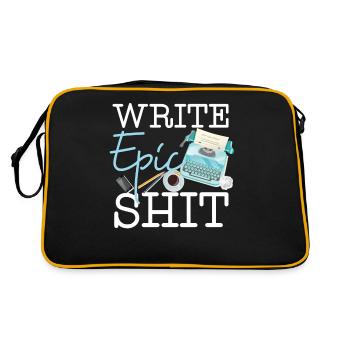 Writing Typewriter Novel Writer & - Retro Bag - black/gold - Back