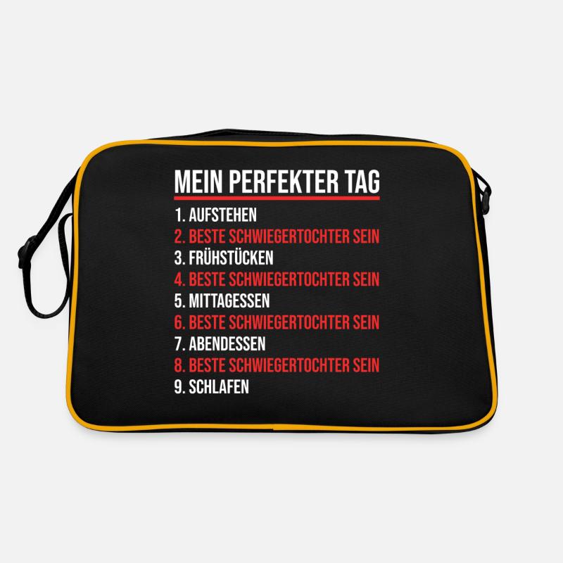 Schwiegertochter - Retro Tasche - Schwarz/Gold