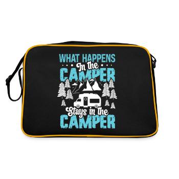 What Happens in the Camper stays in the Camper - Retro Bag - black/gold - Back