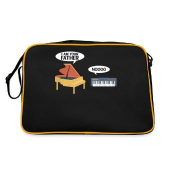 Professeur de piano Pianiste Clavier - Sac Retro - noir/or - Dos