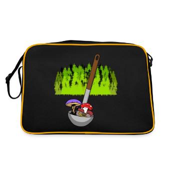 Forest Kitchen Mushrooms Soup Ladle Soup Gourmet Toxic - Retro Bag - black/gold - Back