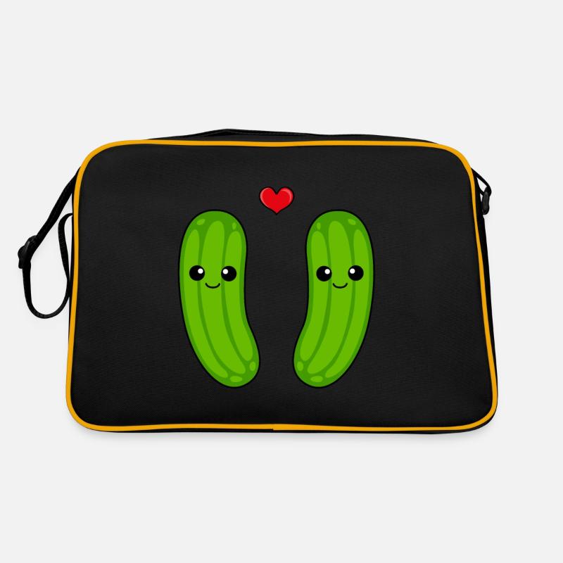 Gurke Paar Liebe Comic Retro Tasche