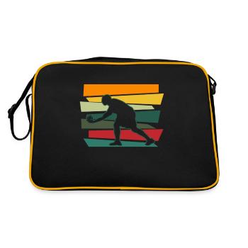 Boccia Boule Pétanque Boule Player Cadeau - Sac Retro - noir/or - Dos