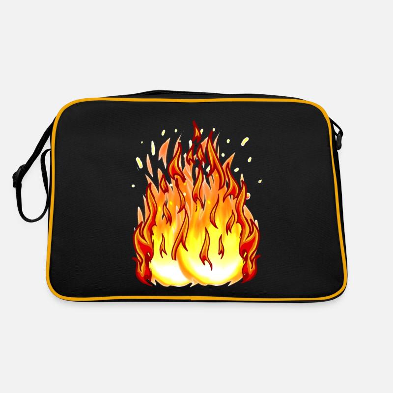 Flamme de feu Boule de feu Enfer Brûler Feu Sac Retro