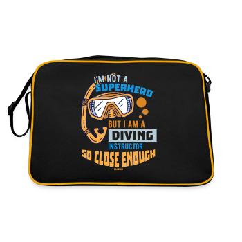 I'm Not A Superhero But I Am A Diving Instructor S - Retro Bag - black/gold - Back