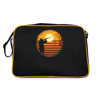 Wurfscheibenschießen Tontauben Scheiben - Retro Tasche - Schwarz/Gold - Hinten