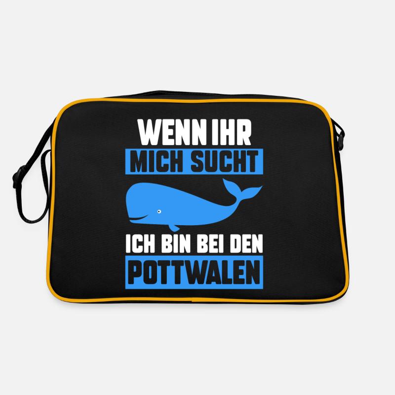 Pottwal Retro Tasche