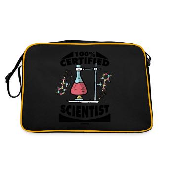 100% Certified Scientist - Retro Bag - black/gold - Back