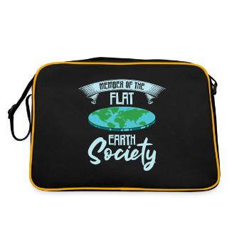 Flat Earth Society – Membre - Sac Retro - noir/or - Dos