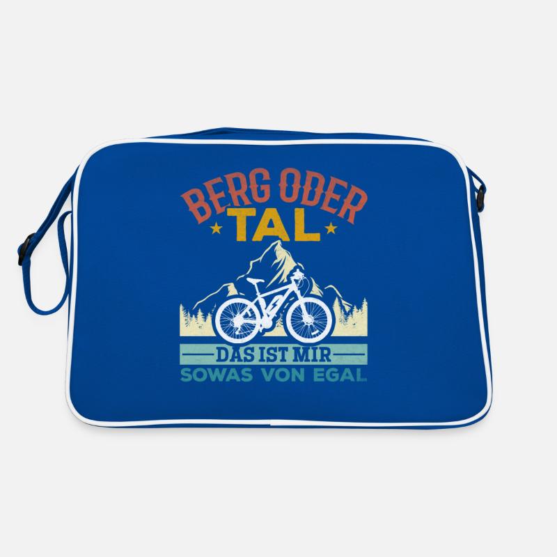 Berg oder Tal das ist mir sowas von Egal E-Bike Retro Tasche