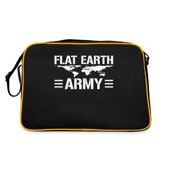 Flache Erde – Armee-Statement - Retro Tasche - Schwarz/Gold - Hinten