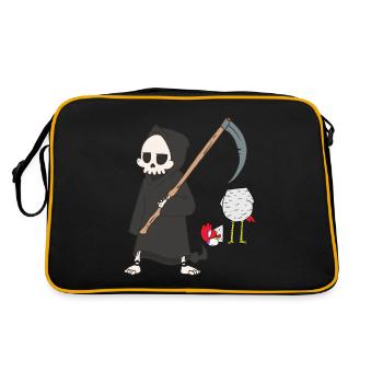 Death Grim Reaper Poulet Horreur Halloween Head Brutal - Sac Retro - noir/or - Dos