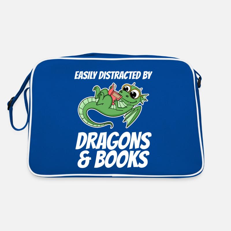 Buch Bücher Drache Drachen Geschenk Retro Tasche