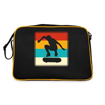 Skaten Skating Logo Rétro - Sac Retro - noir/or - Dos