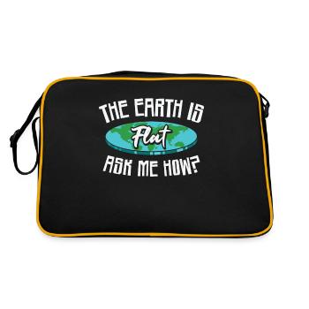 La terre est plate – demandez-moi - Sac Retro - noir/or - Dos