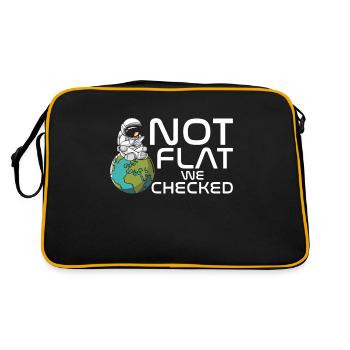 Nicht flach – wir haben nachgesehen - Retro Tasche - Schwarz/Gold - Hinten