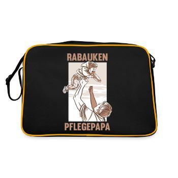 Pflegepapa - Retro Tasche - Schwarz/Gold - Hinten