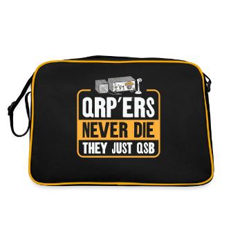 Funk Amateur Funker Funken Radio Hobby Gift - Retro Bag - black/gold - Back