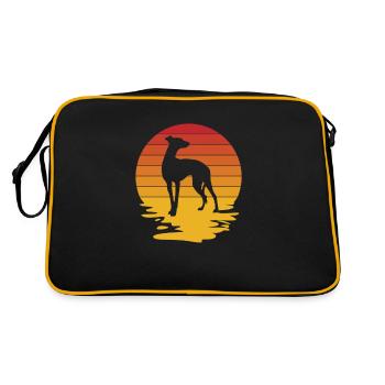 Greyhound Greyhound Gift - Retro Bag - black/gold - Back