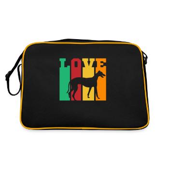 Greyhound Greyhound Gift - Retro Bag - black/gold - Back