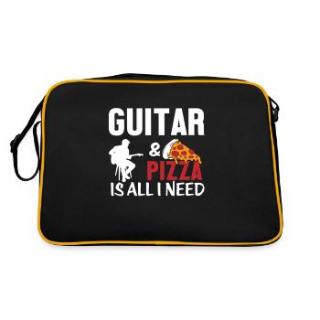 Guitare, Guitaristes, Guitare acoustique Bassistes - Sac Retro - noir/or - Dos