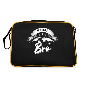 It's Flat Bro Flat Earth Meme - Retro Bag - black/gold - Back