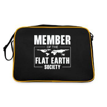 Member of the Flat Earth Society Humor Design - Retro Bag - black/gold - Back
