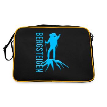 Bergsteigen - Retro Tasche - Schwarz/Gold - Hinten
