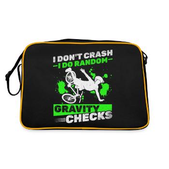 I don't crash I do random - Retro Bag - black/gold - Back