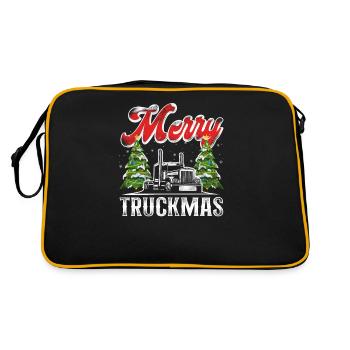 Trucker Truck Driver Christmas Pun - Retro Bag - black/gold - Back