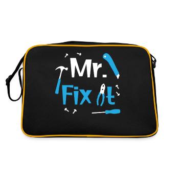 M. Fix It Carpenter Handyman Plombier Papa Day - Sac Retro - noir/or - Dos
