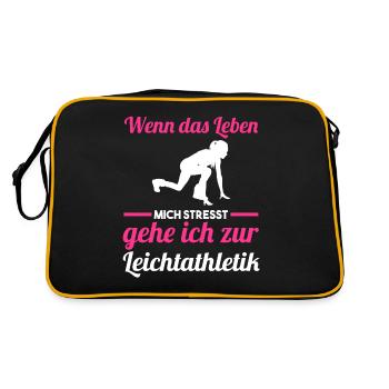 Leichtathletik - Retro Tasche - Schwarz/Gold - Hinten