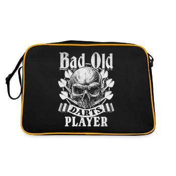 Jeu de fléchettes Old Man joueur de fléchettes Bad Old - Sac Retro - noir/or - Dos