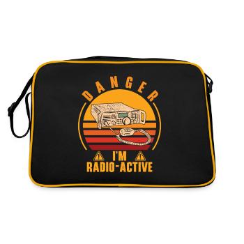 Funk Amateur Funker Funken Radio Hobby Gift - Retro Bag - black/gold - Back