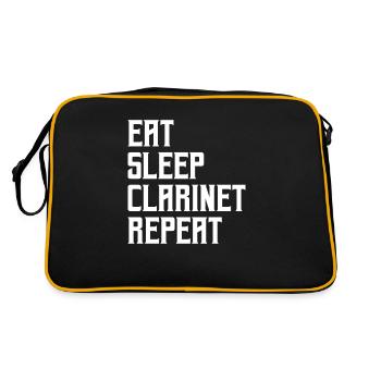 eat sleep clarinet repeat - Retro Bag - black/gold - Back