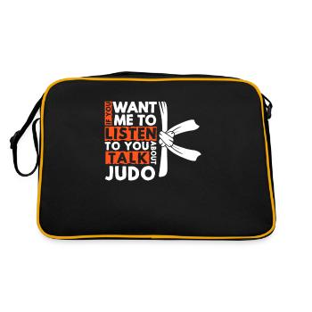 Judo Judoka Judo Fighter Martial Arts Gift - Retro Bag - black/gold - Back
