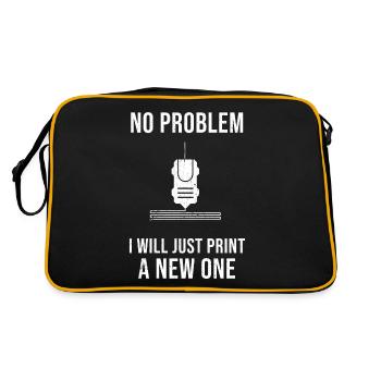 3d Printer Gift for Nerd Hobby Printing Machine - Retro Bag - black/gold - Back